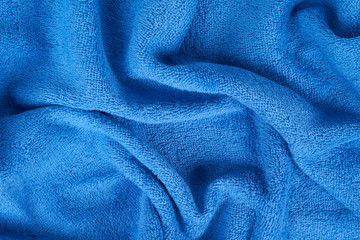 Fototapeta na wymiar Blue terry towel