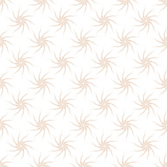 Vector seamless pattern of stylized pink plants on a white background