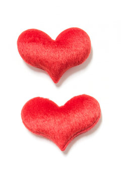 Soft heart isolate on white background