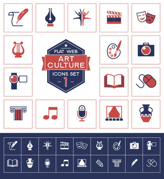 Culture and creativity icons set one