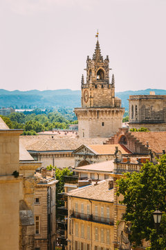Clock tower Jaquemart in Avignon, France