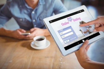 Composite image of online dating app