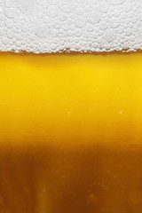 background of beer in the glass