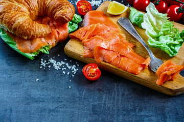 sandwich with smoked salmon