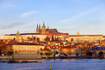 Fototapeta premium Prague St. Vitus Cathedral and Mala Strana, Czech Republic