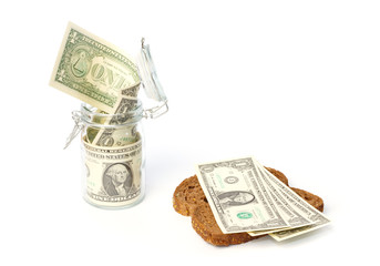 Income saving and spending in a household