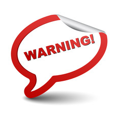 red vector element bubble warning