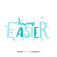Happy Easter lettering write with brush pen