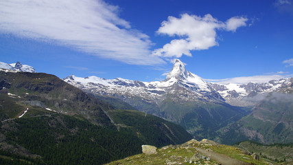 Fototapeta na wymiar Panorama of Matterhorn, Switzerland.