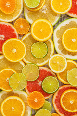 Citrus fruits background
