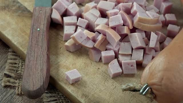 Portion of rotating Baloney as detailed 4k footage (seamless loopable)