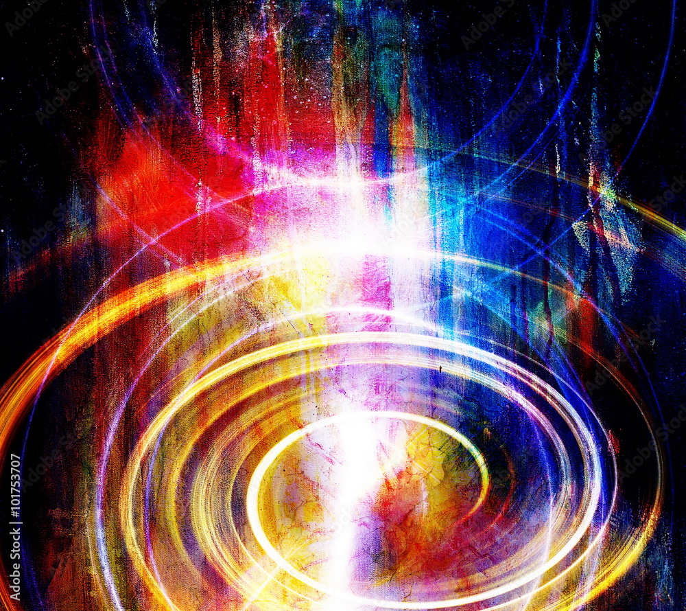 Aufkleber abstract background and color circle effect, color background.