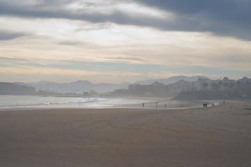 Fototapeta na wymiar Sardinero beach, winter