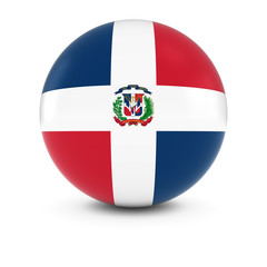 Dominican Flag Ball - Flag of the Dominican Republic on Isolated Sphere