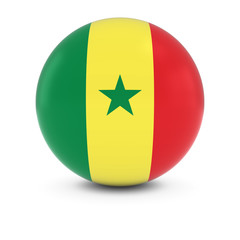 Senegalese Flag Ball - Flag of Senegal on Isolated Sphere