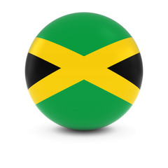 Jamaican Flag Ball - Flag of Jamaica on Isolated Sphere