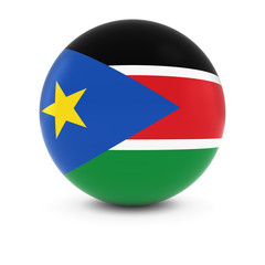 South Sudanese Flag Ball - Flag of South Sudan on Isolated Sphere