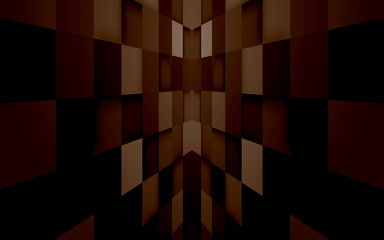 Abstract mosaic hi-tech brown background. Vector