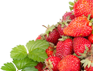 background from a strawberry and leaves