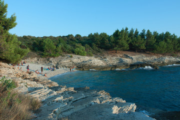 Plovanije beach on Kamenjak in Croatia in the summer day