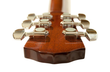 guitar of headstock on a white background