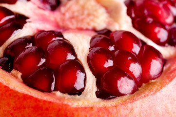 pomegranate fruit macro