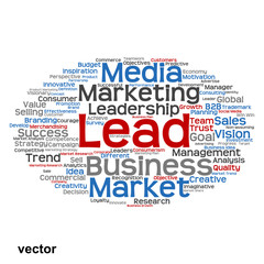 Vector conceptual business marketing word cloud