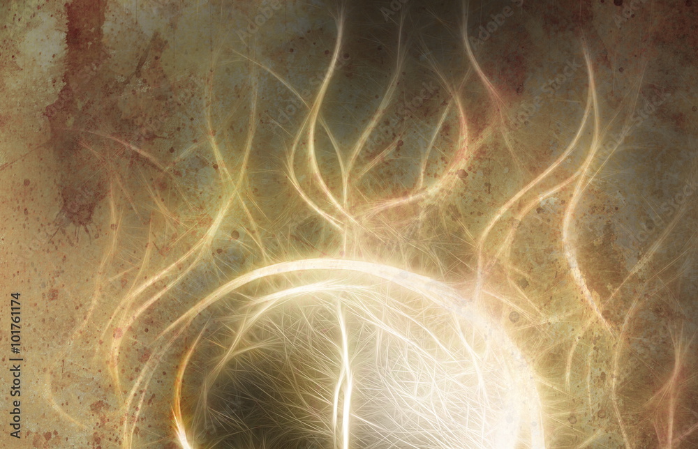 Poster Cosmos and fractal effect, computer collage. Elements of this image furnished by NASA.