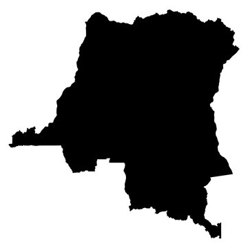 Democratic Republic of Congo map on white background vector