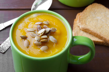 Pumpkin and carrot soup