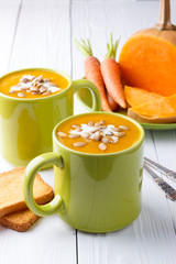 Pumpkin and carrot soup