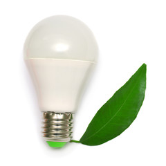 Led lamp and leaf