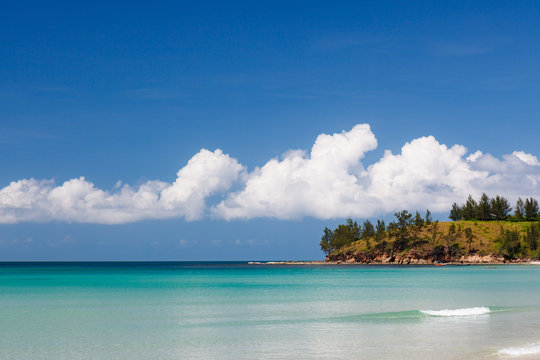 Long sand beach at tip of boreno