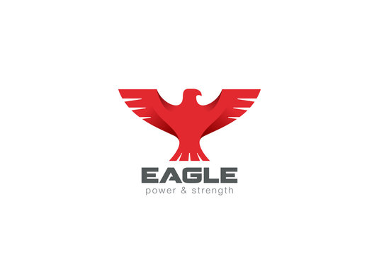 Eagle Bird abstract Logo design vector Hawk Falcon Logotype icon