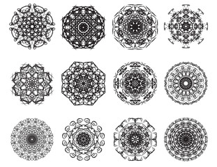 Set of abstract design element