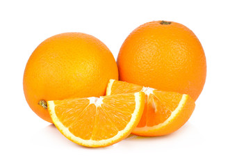 Sweet orange fruit on white background