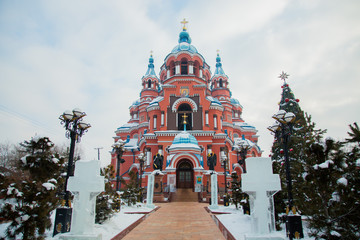 Fototapeta na wymiar Kazan Cathedral Irkutsk