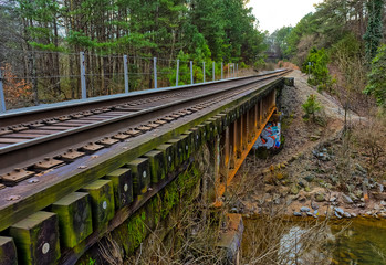 Railroad tracks near Burnt Fork Creek