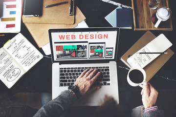 Web Design Software Technology Layout Blogging Concept