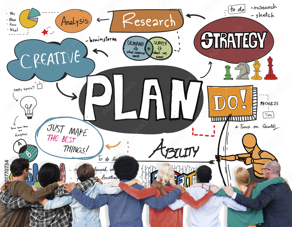 Canvas Prints Research Plan Planning Ideas Business Concept - Canvas Prints