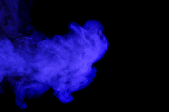 Abstract blue smoke hookah.
