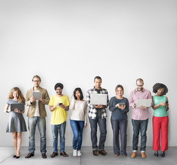 Obraz premium Group of People Connection Digital Device Concept