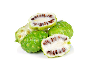 Fototapeta na wymiar Exotic Fruit - Noni on white background