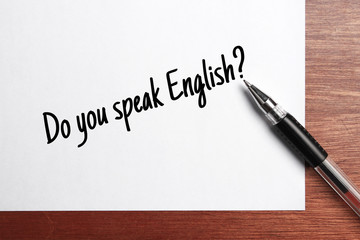 Do you speak English Language Concept