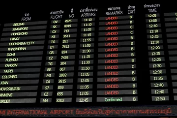 Zelfklevend Fotobehang Suvarnabhumi International Airport Bangkok Thailand © nalidsa