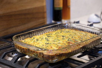 Easy Cheese and Egg Chard Bacon Pie