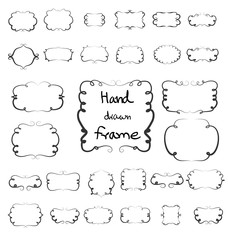 Fototapeta premium Hand drawn frame vector element design