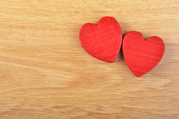 Obraz na płótnie Canvas Heart on wooden background