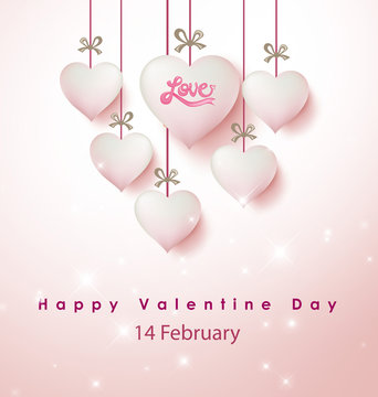 Heart love valentine concept background vector design