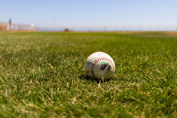 Baseball at a Baseball Field by the Pacific Ocean